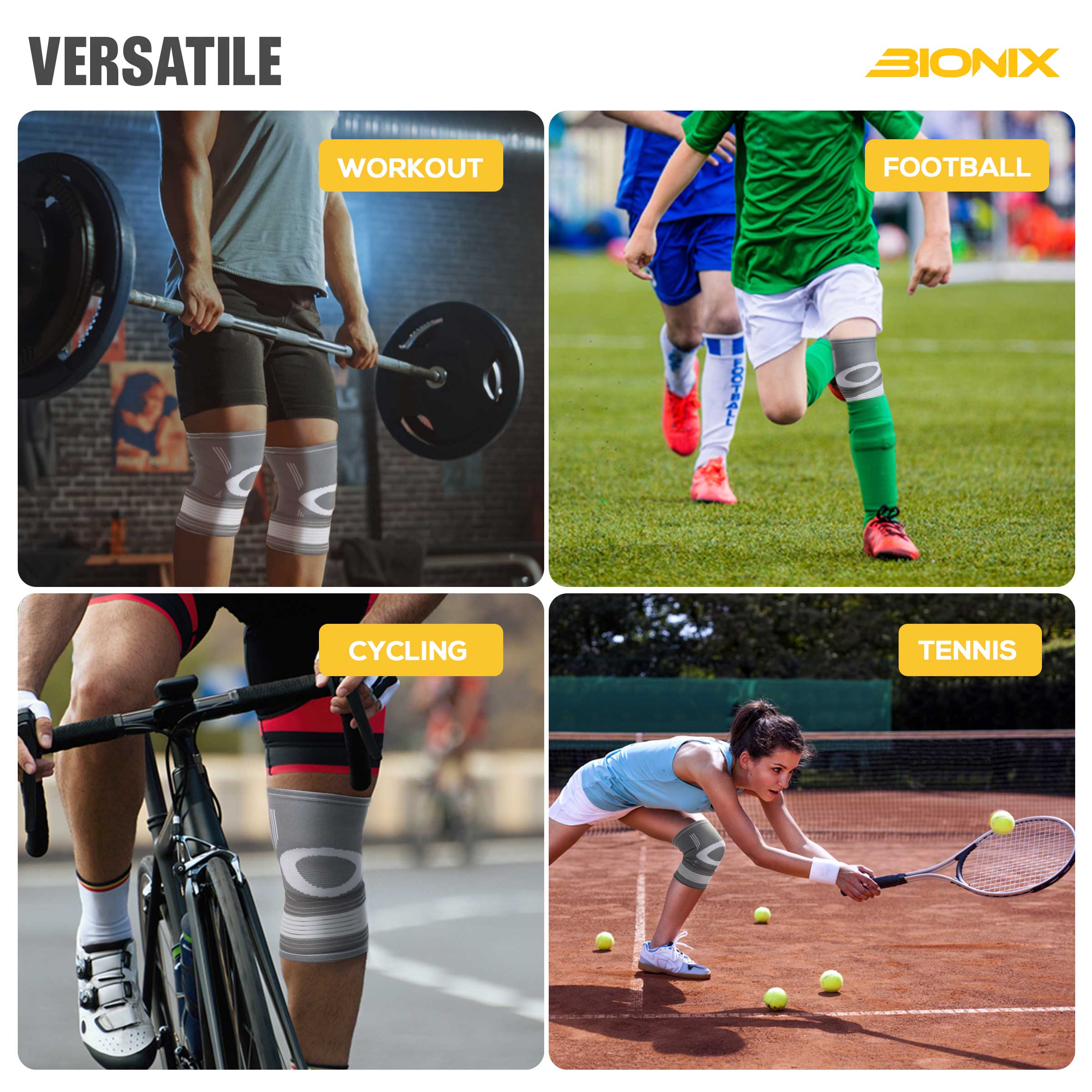 Knee Bandage Wrap Support-Versatile Details.